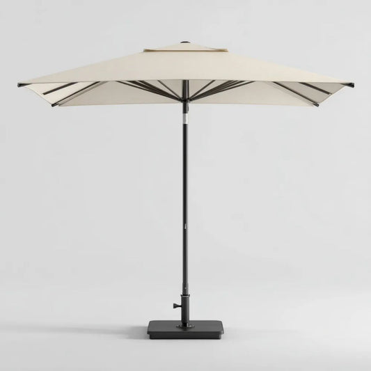 Podwójny prostokątny parasol ogrodowy z poliestru 460 × 270 cm, beżowy